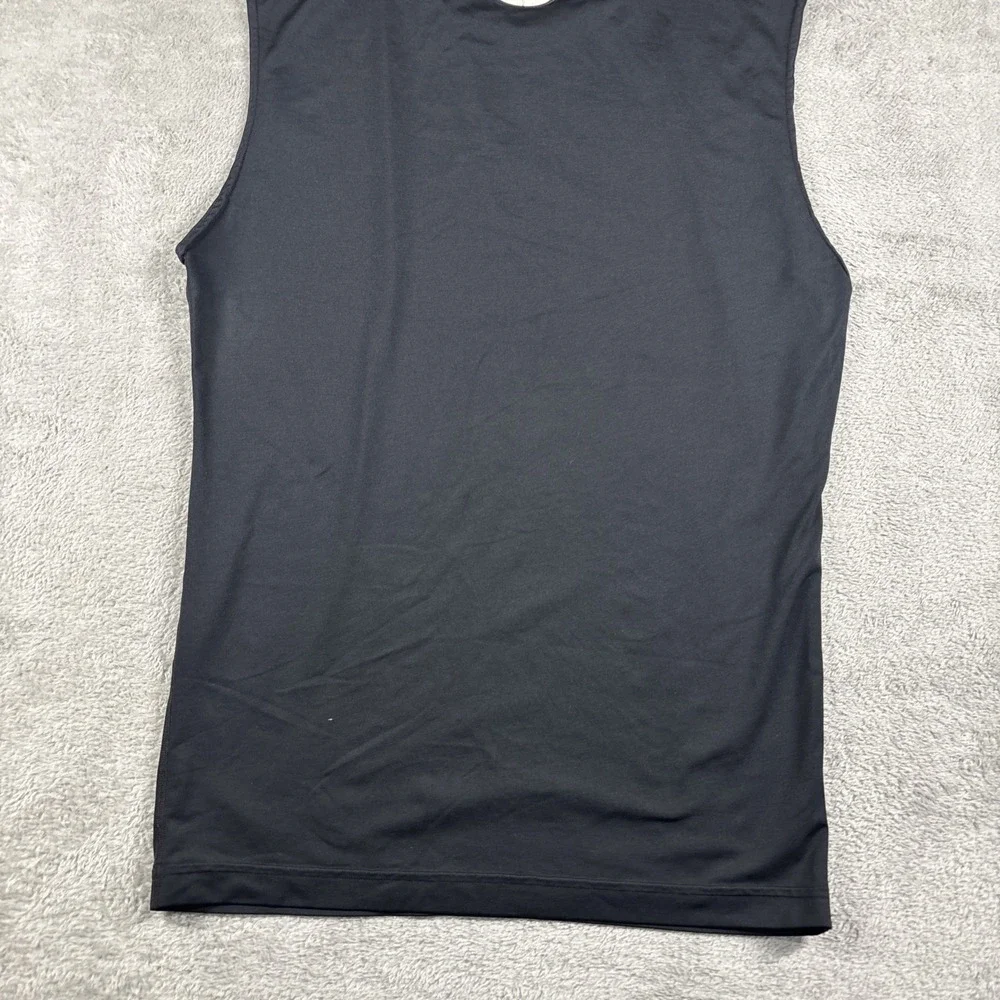 Under Armour Heatgear Mens Size XL Compression Black Top Sports Gym Athletic